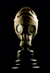 gas mask isolated on black - 108574721
