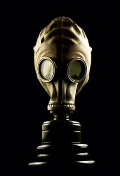 Gas Mask Isolated On Black