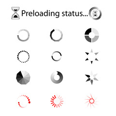 Loading icons set. 