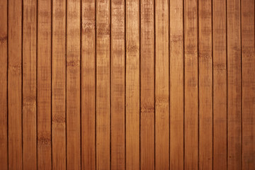 Obraz premium Shield with a large number of parallel wooden logs texture. Wood blinds.