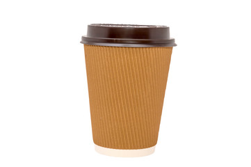 Paper coffee cup isolated on white