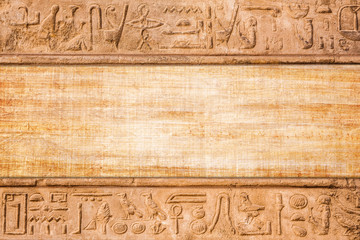 old egypt hieroglyphs carved on the stone