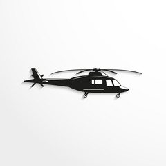 Helicopter. Vector icon.