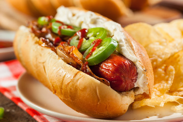 Homemade Seattle Style Hot Dog