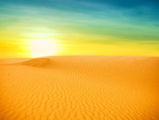 sand desert,sunset