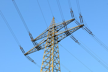 Close up of power tower
