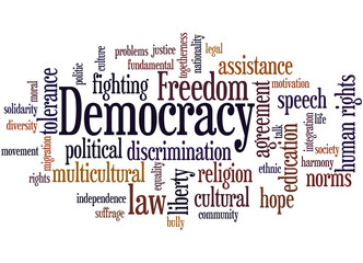 Democracy, word cloud concept 3