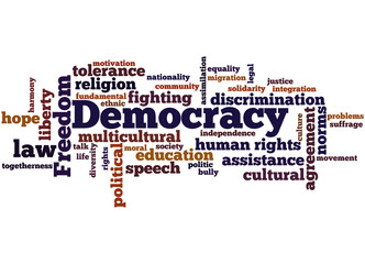 Democracy, word cloud concept 8