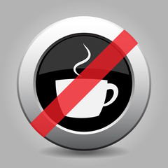 gray chrome button - no cup with smoke