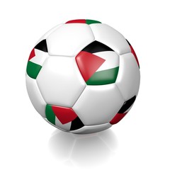Obraz premium Football soccer ball with a national flag texture