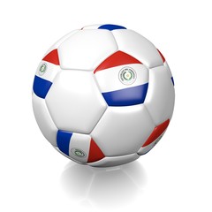Fototapeta premium Football soccer ball with a national flag texture