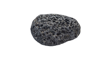 piece of volcanic lava isolated on a white background