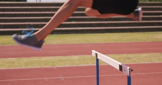 Sportsperson doing hurdle race