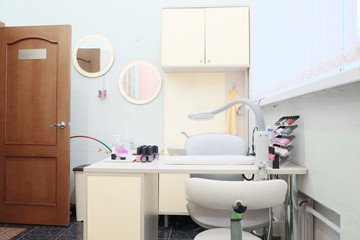 Manicure room interior