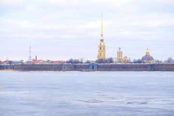 St. Petersburg, Russia - April, 3, 2016: Peter-Paul Fortress in St. Petersburg, Russia