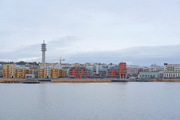 Stockholm, Sweden - March, 16, 2016: landscape with the image of Stockholm, Sweden