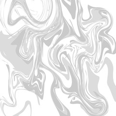 Ink hand drawn marble stone texture. Grey marbling liquid background vector.