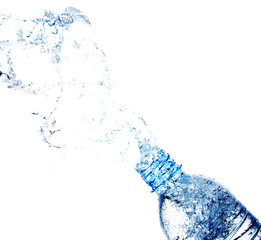 Obraz na płótnie Canvas Bottle with water splash.