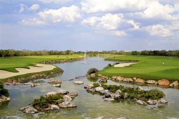 beautiful landscape at Yucatan Country Club in Merida, Golf