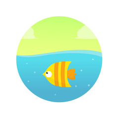 Fish in the sea vector illustration