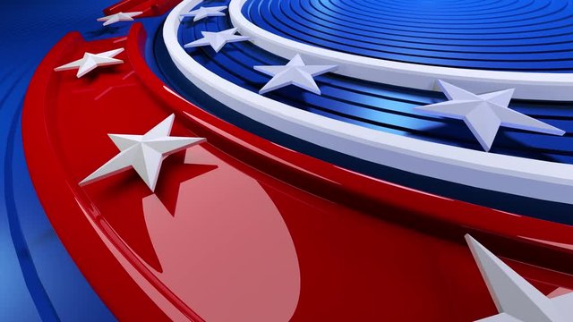 A looping animated Background featuring stars and stripes. 