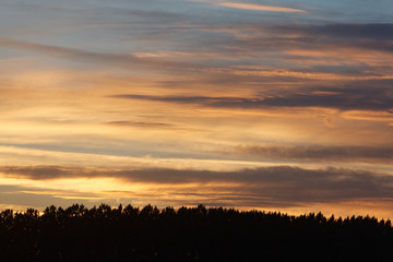 Obraz premium Coucher de soleil dans le Ternois, Pas-de-Calais, France