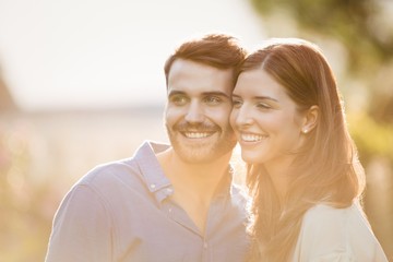 Obraz premium Close-up of couple looking away 