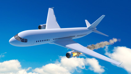 故障した旅客機