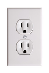 Power outlet with clipping path