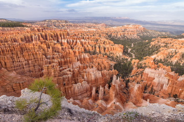 Scenic view of Bryce Canyon National Park at sunset, Utah, Usa