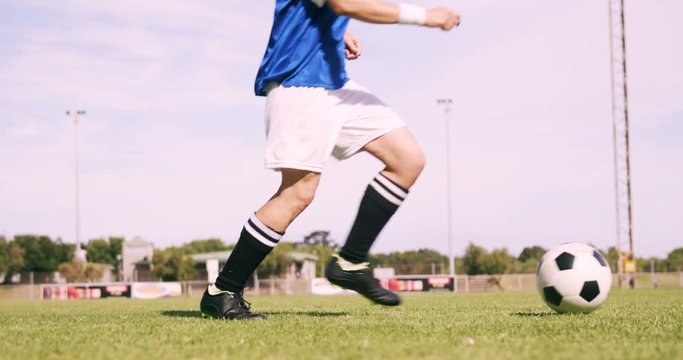 Football player controlling the ball