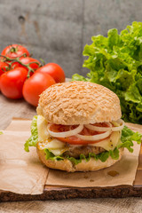 Homemade veggie burger