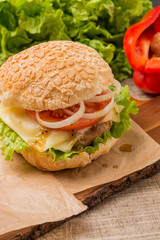 Homemade veggie burger