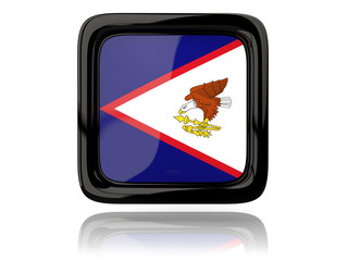 Square icon with flag of american samoa