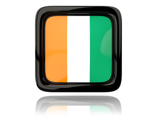 Square icon with flag of cote d Ivoire