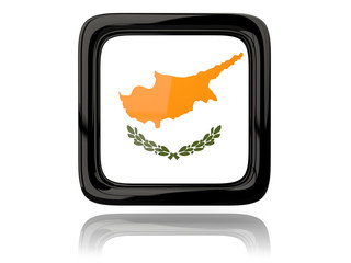 Square icon with flag of cyprus