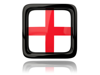Fototapeta premium Square icon with flag of england