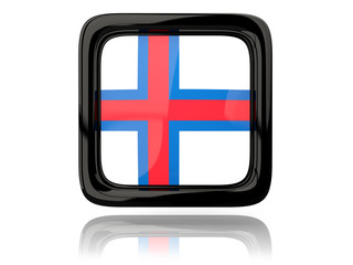 Square icon with flag of faroe islands