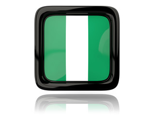 Square icon with flag of nigeria