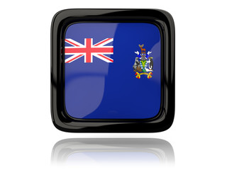 Square icon with flag of south georgia and the south sandwich is