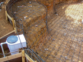 Backyard pool construction