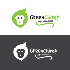 Obraz premium Monkey Logo.Animal logo template.Chimp logo.