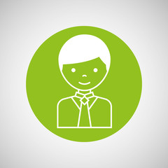 businessman isolated design 