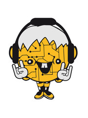 celebrate hard rock heavy metal music party rock sign hand horns healing satan evil finger devils show robot cyborg party figure