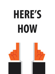 HERE'S HOW typography vector 