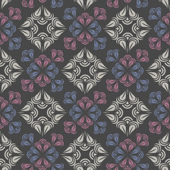 Seamless pattern. Floral stylish background. Vector repeating texture