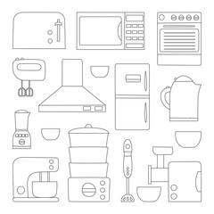 Vector kitchen appliances icon