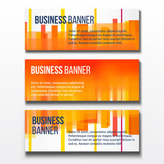 Set of three business banners