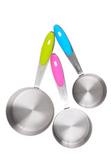 Culinary measuring cups isolated one the white background.