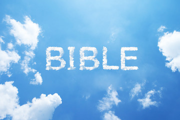 Fototapeta premium Clouds word as 